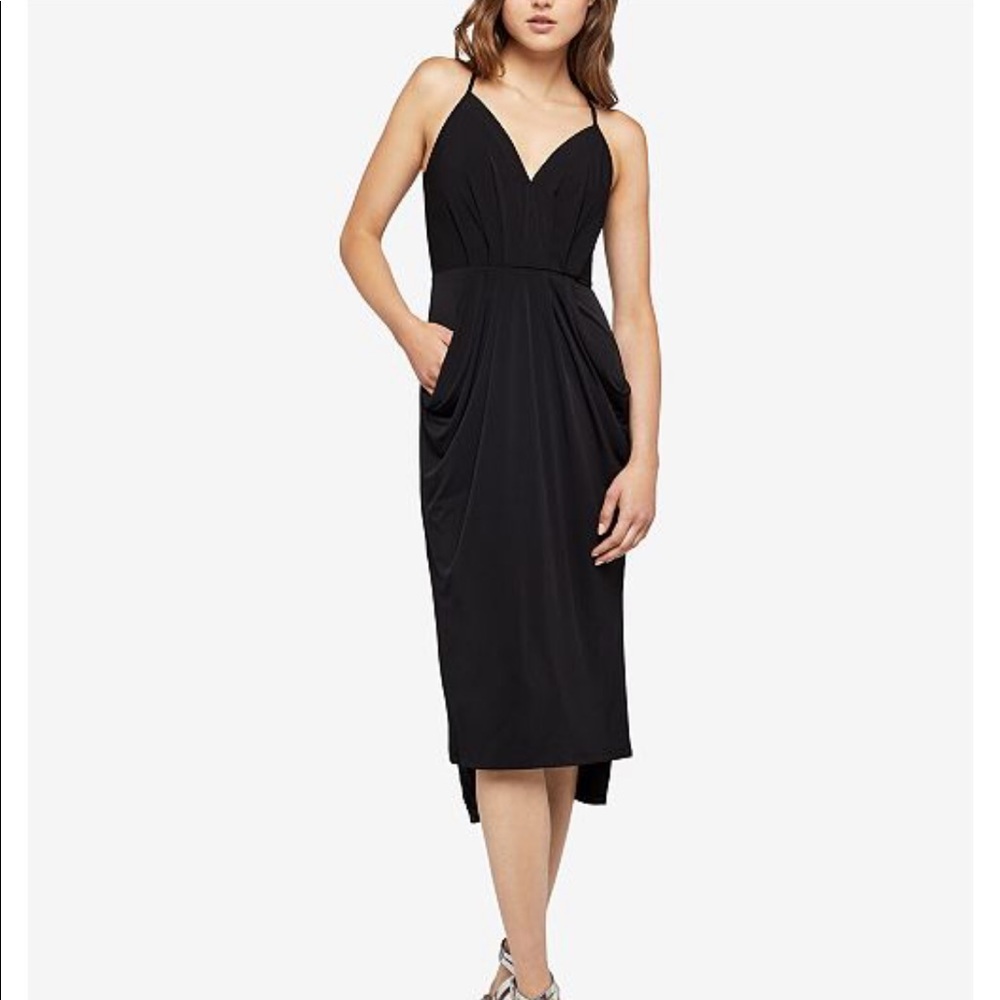 BCBGeneration Faux-Wrap Midi Dress